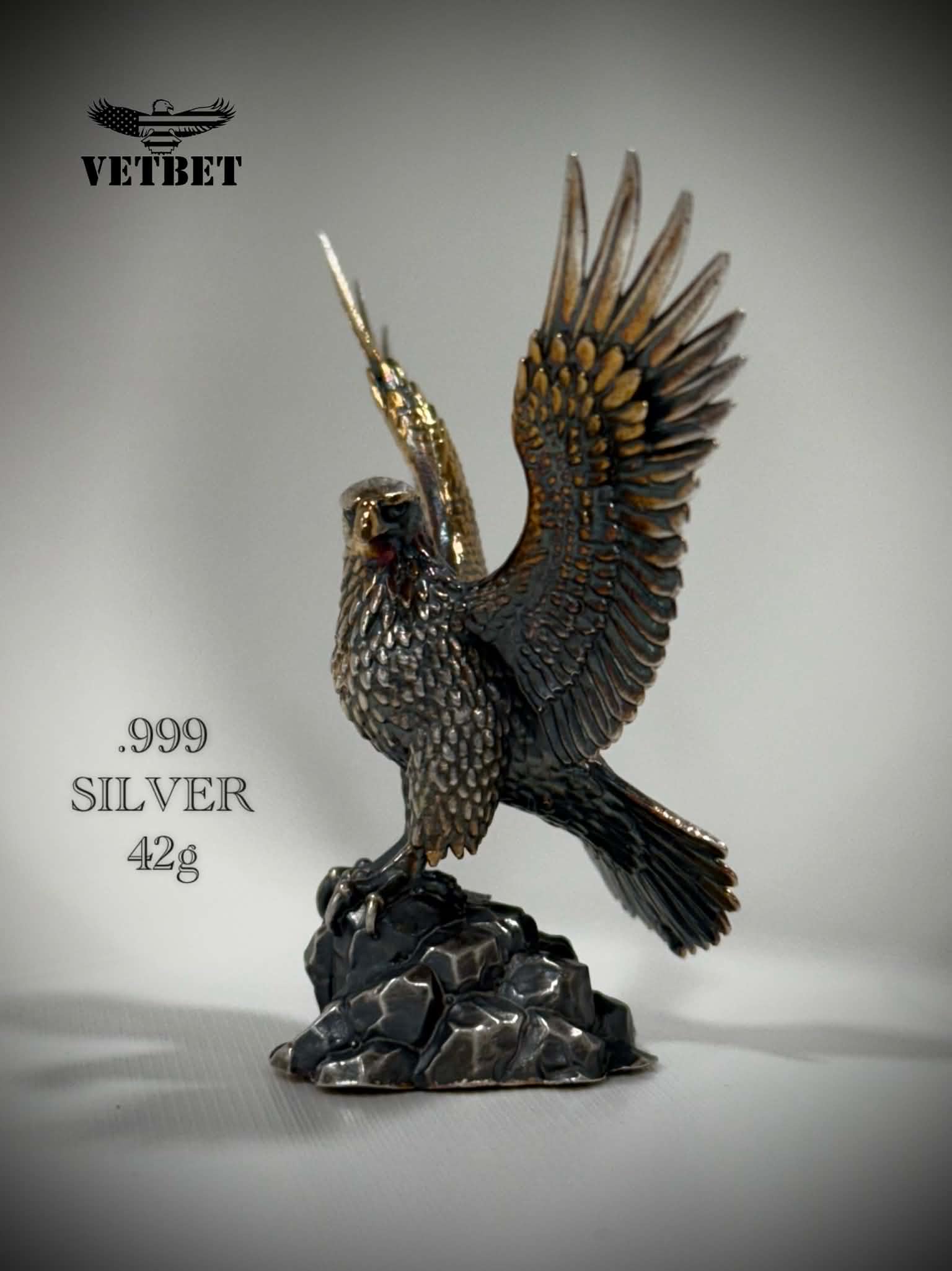 Majestic Soaring Bald Eagle - .999 SILVER