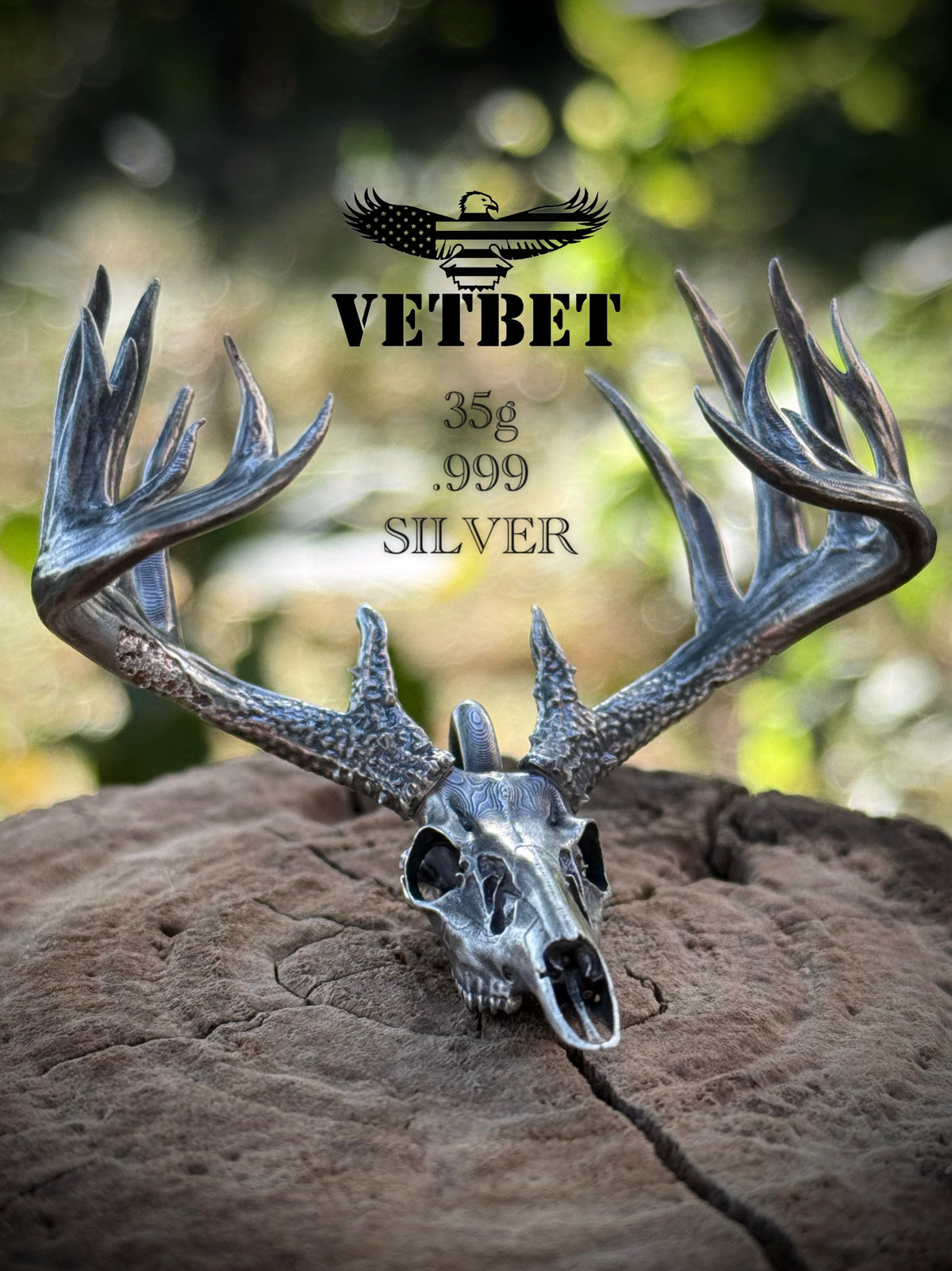 .999 Silver Trophy Whitetail w/hang loop