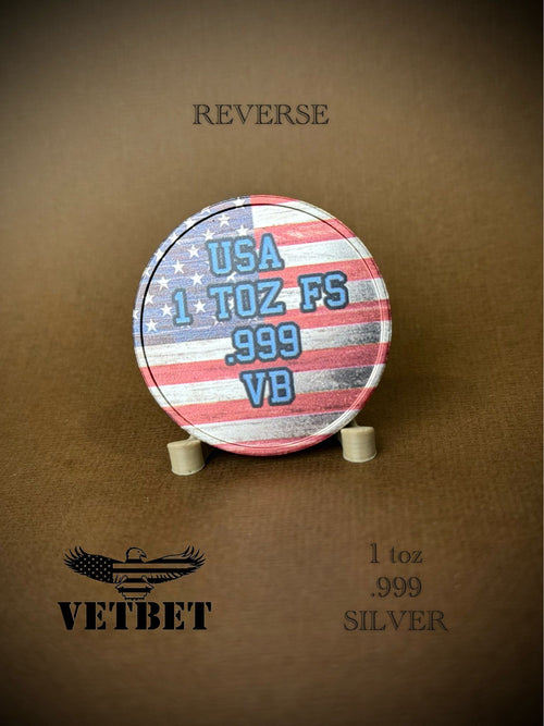 1oz Silver VETBET Round - .999 Silver