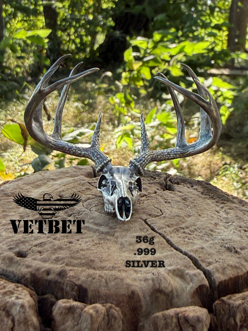 .999 Silver Trophy Wide Racked Whitetail Deadhead