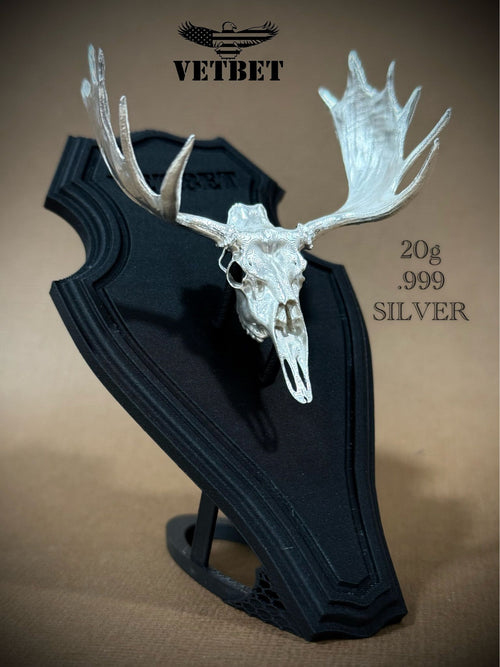 Bull Moose Deadhead - .999 Fine Silver